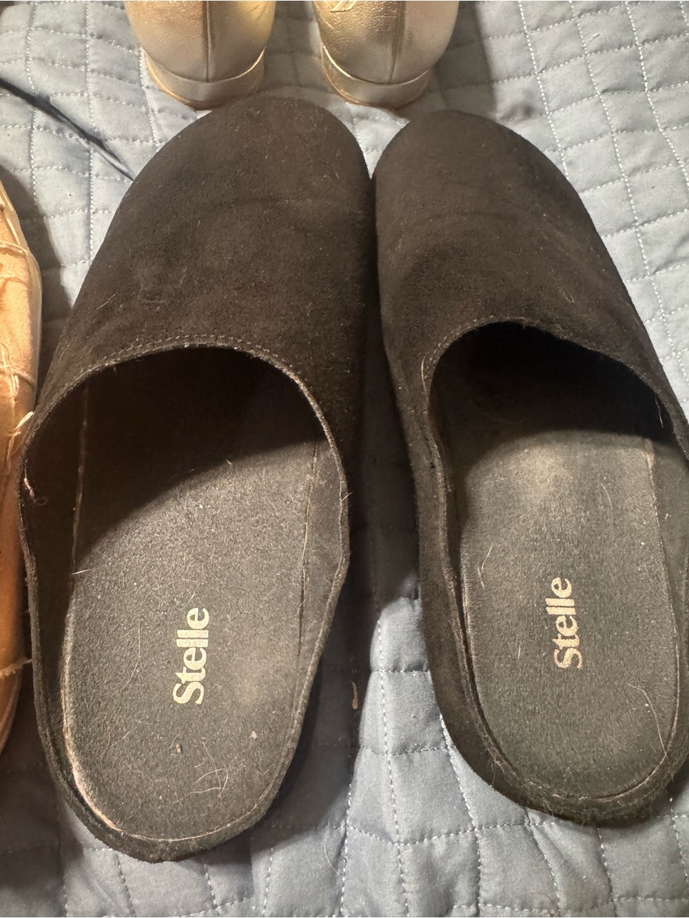 Women's Black Suede Mules